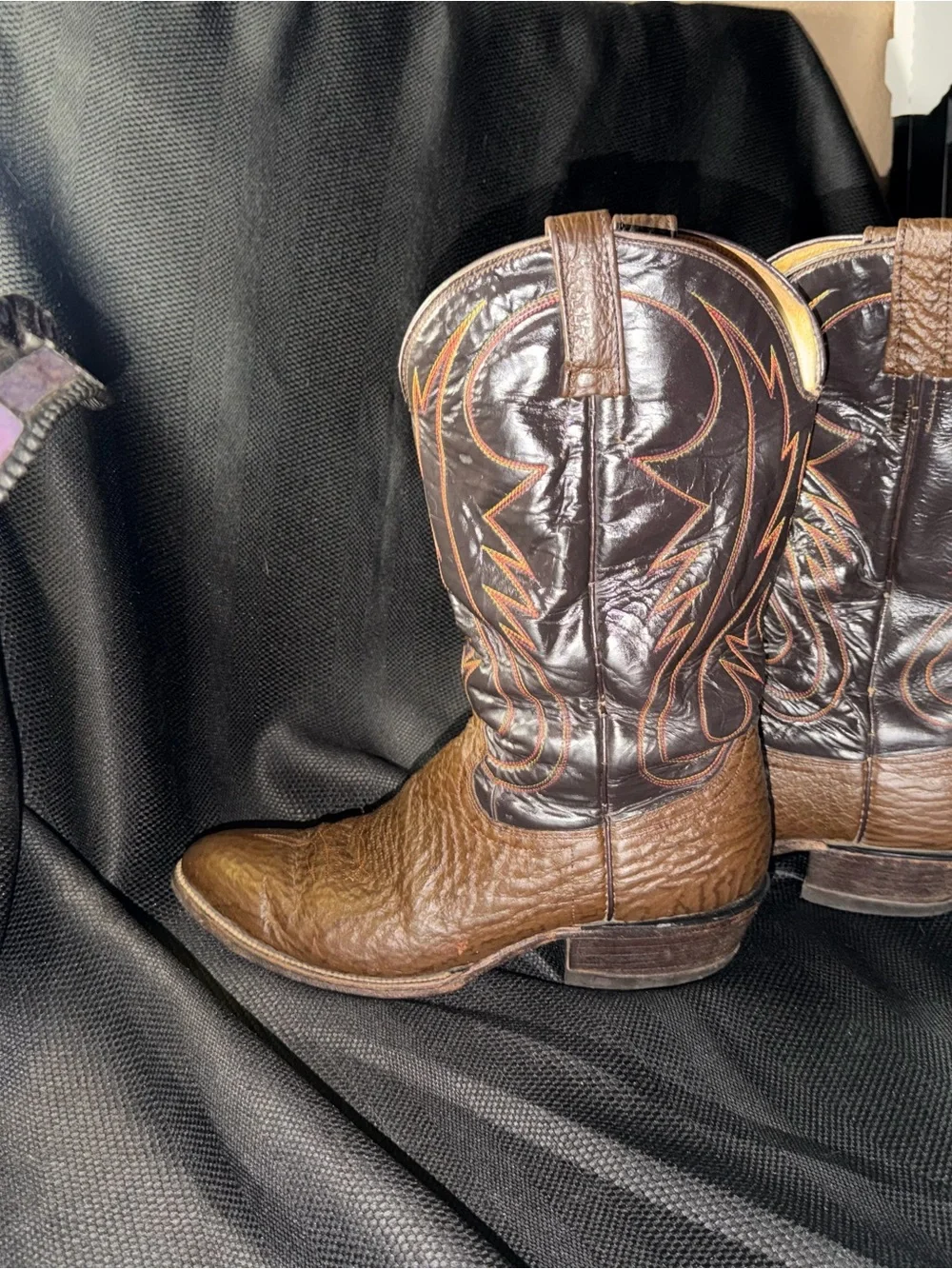 Men's Brown Western Leather Cowboy Boots